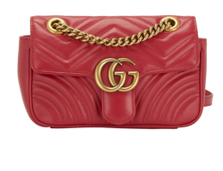 Small GG Marmont, Leather, Red, 498879, 1*